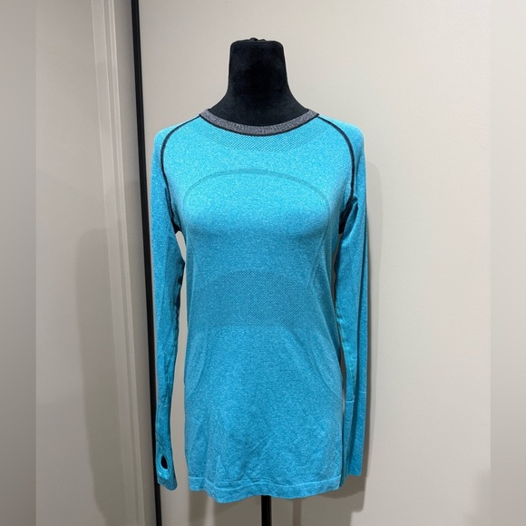 Lululemon Swiftly Tech Teal Long Sleeve Crew shirt - Picture 1 of 7
